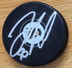 Autographed JORDAN WEAL Philadelphia Flyers Hockey Puck