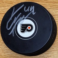 Autographed KIMMO TIMONEN Philadelphia Flyers Hockey Puck