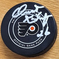Autographed  OREST KINDRACHUK Philadelphia Flyers Game Hockey Puck