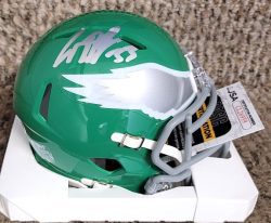 Autographed COOPER DEJEAN Philadelphia Eagles mini helmet w/ JSA COA