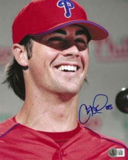 AUTOGRAPHED COLE HAMELS 8X10 Philadelphia Phillies Photo Beckett