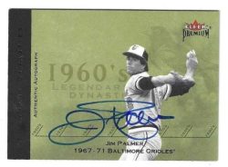 Autographed JIM PALMER Baltimore Orioles 2002 FLEER PREMIUM CARD