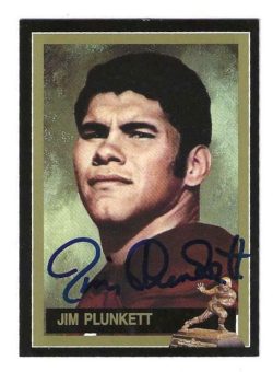 Autographed JIM PLUNKETT 1991 Heisman Trophy Award Winner card