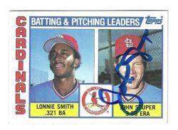 Autographed JOHN STUPER  St. Louis Cardinals 1984 Topps Card