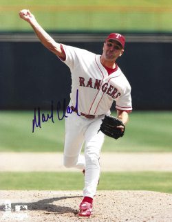 AUTOGRAPHED MARK CLARK 8x10 Texas Rangers Photo