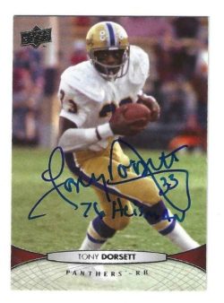 Autographed TONY DORSETT Pitt Panthers 2012 Upper Deck Card