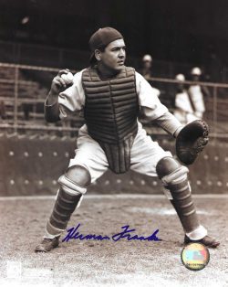AUTOGRAPHED HERMAN FRANKS 8x10 Brooklyn Dodgers photo