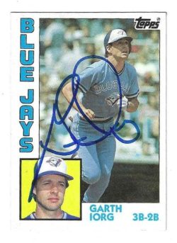 Autographed GARTH IORG Toronto Blue Jays 1984 Topps Card