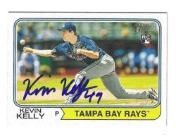 Autographed KEVIN KELLY Tampa Bay Rays 2023 Topps Heritage Card