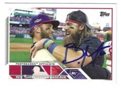Autographed BRANDON MARSHJ Philadelphia Phillies 2023 Topps Card