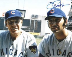 AUTOGRAPHED JOE PEPITONE 8x10 Chicago Cubs Photo