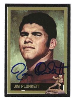Autographed JIM PLUNKETT 1991 Heisman Trophy Award Winner card