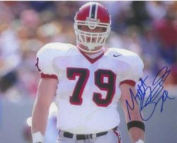 Autographed MATT STINCHCOMB 8x10 Georgia Bulldogs Photo