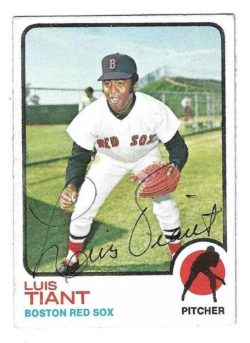 Autographed LUIS TIANT Boston Red Sox 1973 Topps Card