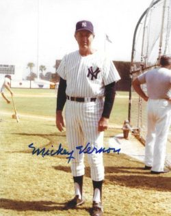 AUTOGRAPHED MICKEY VERNON 8x10 New York Yankees Photo