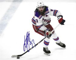 Autographed MIKA ZIBANEJAD 8X10 New York Rangers Photo