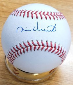 Autographed MIKE HEATH Official Major League Baseball