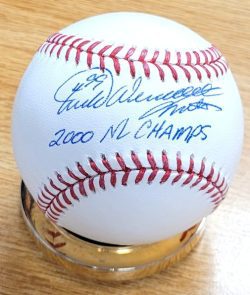Autographed TURK WENDELL "Mets 2000 NL Champs" Official Major League Baseball