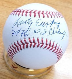 Autographed RAWLEY EASTWICK "75,76 WS Champs" Official Major League Baseball