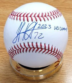 Autographed JONATHAN HERNANDEZ "2023 WS Champ" Official Major League Baseball