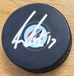 Autographed MASON MARCHMENT Columbus Blue Jackets Hockey Puck