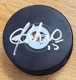 Autographed DANTE FABBRO Columbus Blue Jackets Hockey Puck