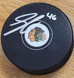 Autographed LOUIS CREVIER Chicago Blackhawks Hockey Puck