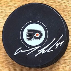 Autographed MICHAEL LEIGHTON Philadelphia Flyers Hockey Puck