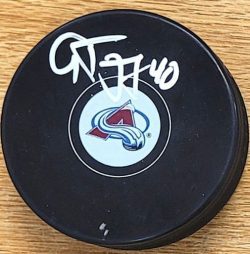 Autographed ALEX TANGUAY Colorado Avalanche Hockey Puck