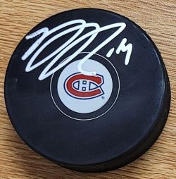 Autographed NICK SUZUKI Montreal Canadiens Hockey Puck