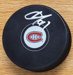 Autographed IVAN DEMIDOV Montreal Canadiens Hockey Puck