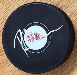 AUTOGRAPHED TODD MCCLELLAN Detroit Red Wings Hockey Puck