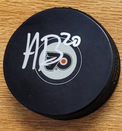Autographed ALEX BUMP Philadelphia Flyers Hockey Puck