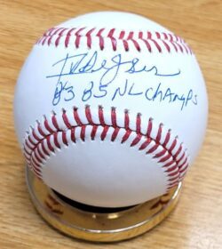 Autographed IVAN DEJESUS "83, 85 NL Champs" Official Major League Baseball
