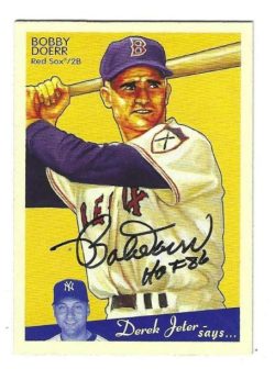 Autographed BOBBY DOERR Boston Red Sox 2008 Upper Deck Goudey Card