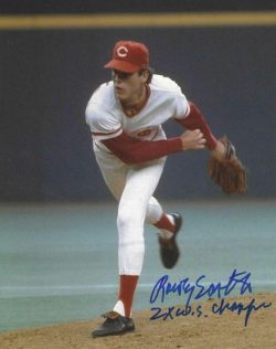 AUTOGRAPHED  RAWLEY EASTWICK "2x WS Champs" 8x10 Cincinnati Reds Photo