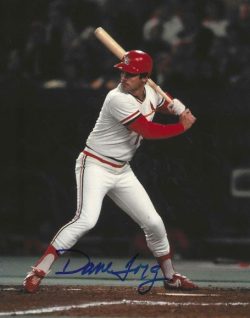 AUTOGRAPHED DANE IORG 8X10 St. Louis Cardinals photo