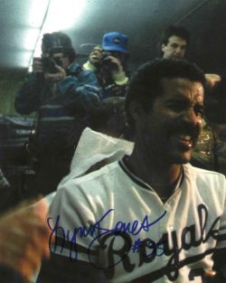 AUTOGRAPHED LYNN JONES 8x10 Kansas City Royals Photo