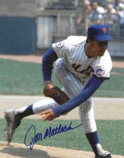 Autographed JON MATLACK 8X10 New York Mets photo