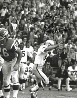 Autographed KENT MCCLOUGHLAN 8X10 Oakland Raiders photo