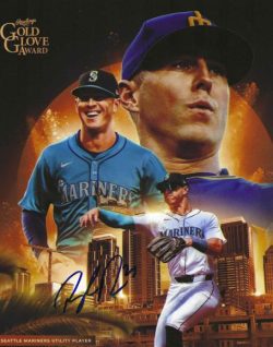 Autographed DYLAN MOORE 8X10 Seattle Mariners Photo