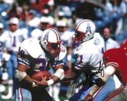 Autographed LARRY MORIARTY 8x10 Houston Oilers Photo