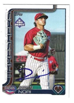 Autographed DANTE NORI Clearwater Threshers 2025 Topps Pro Debut Card