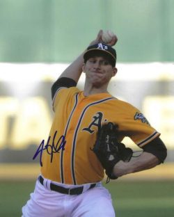 AUTOGRAPHED JARROD PARKER 8X10 Oakland A's Photo