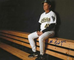 AUTOGRAPHED AL PEDRIQUE 8X10 Oakland A's Photo