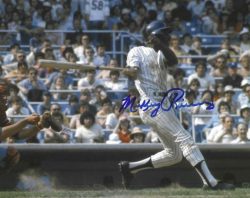AUTOGRAPHED MICKEY RIVERS 8X10 NEW YORK YANKEES photo