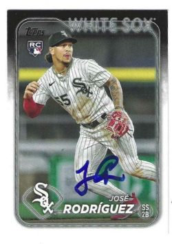Autographed JOSE RODRIGUEZ Chicago White Sox 2024 Topps Card