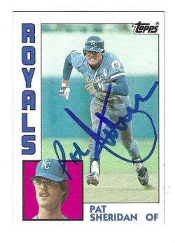 Autographed PAT SHERIDAN Kansas City Royals 1984 Topps Card