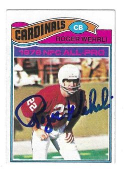 Autographed ROGER WEHRLI St. Louis Cardinals 1977 Topps Card