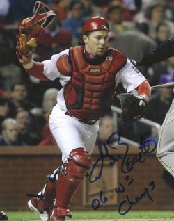 AUTOGRAPHED GARY BENNETT "06 WS Champs" 8X10 St. Louis Cardinals photo